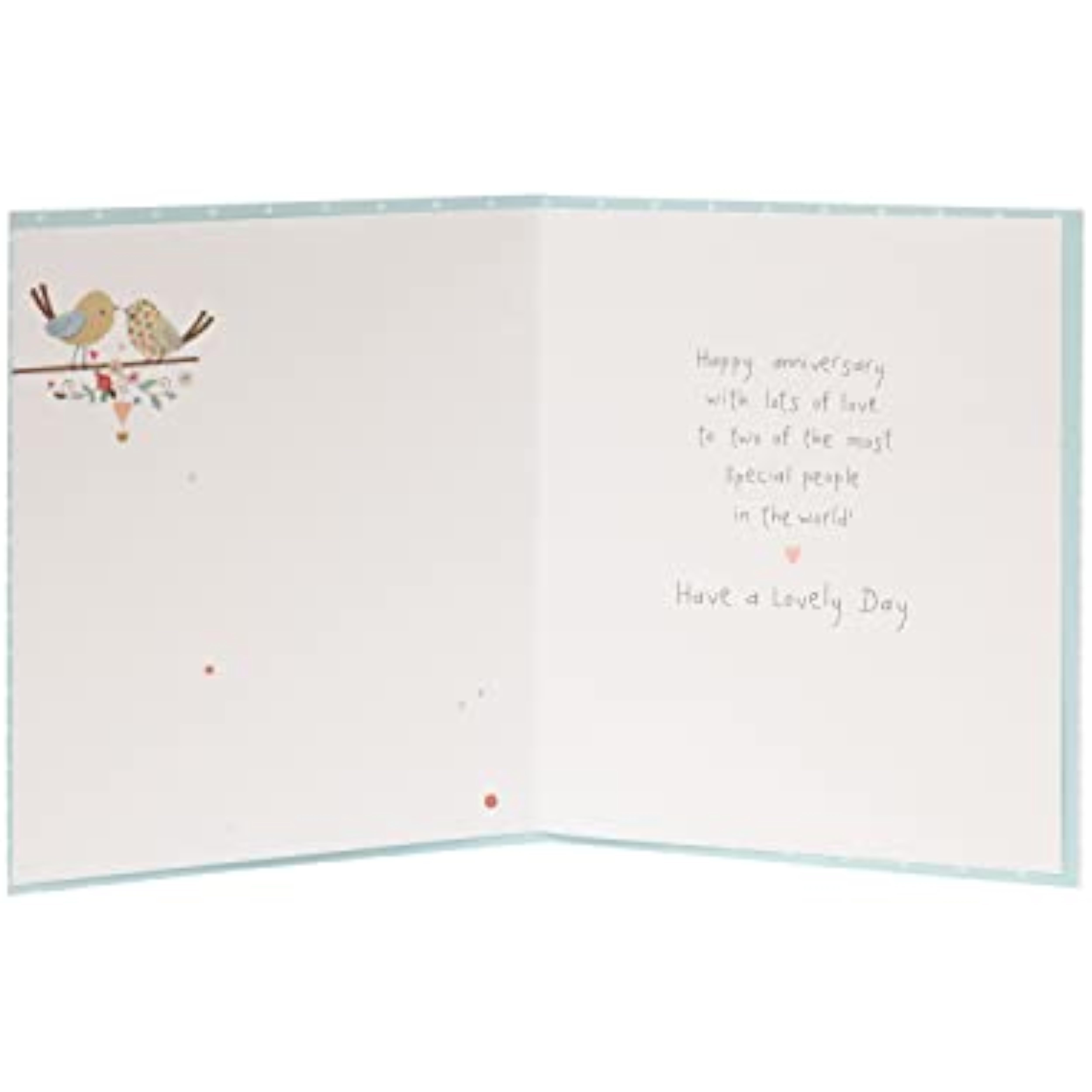 Elegant UK Greetings anniversary greeting card featuring a heartfelt design for mum and dad on their special day.