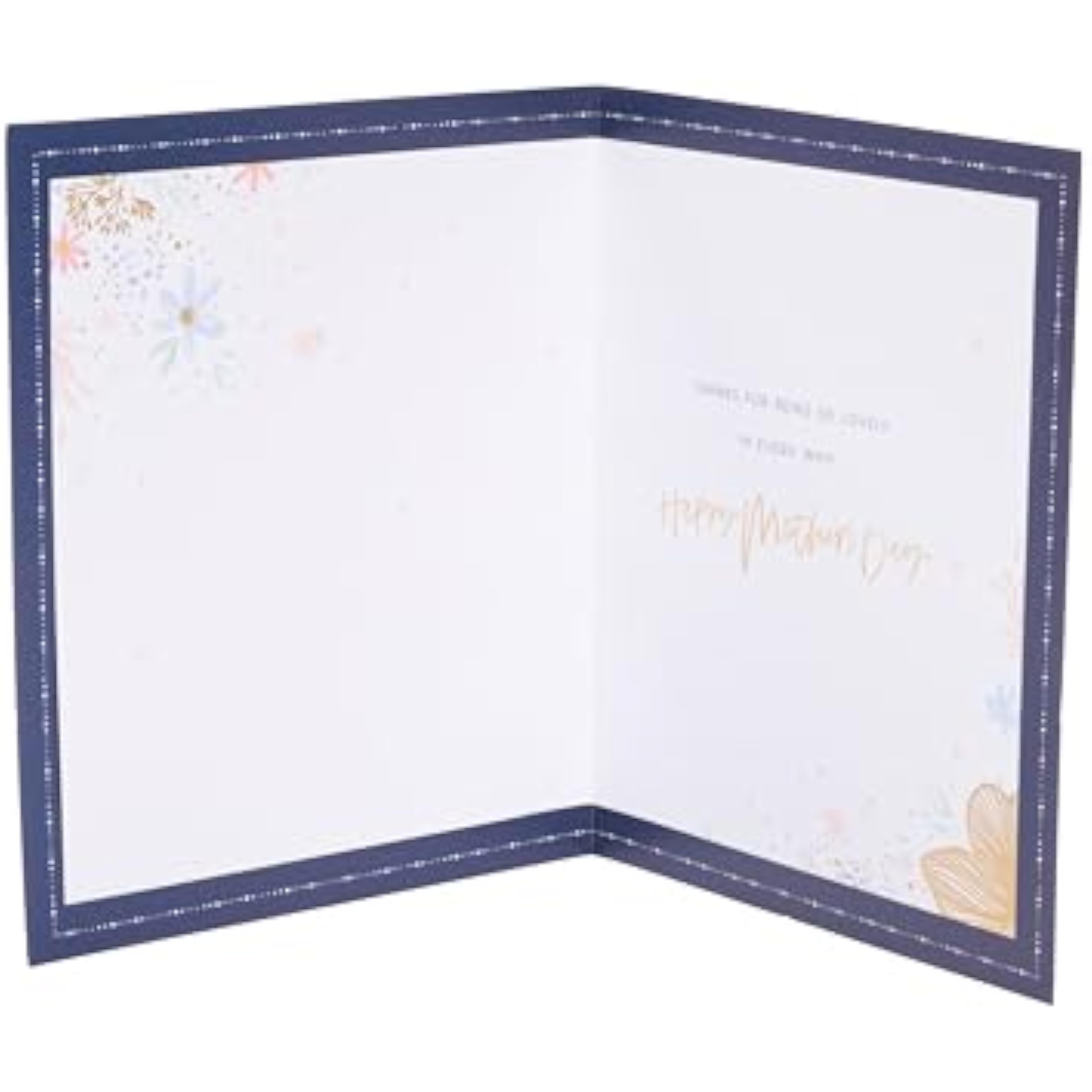 Beautiful Mothers Day greeting card featuring a stunning perfume design from UK Greetings with floral accents and elegant lettering.