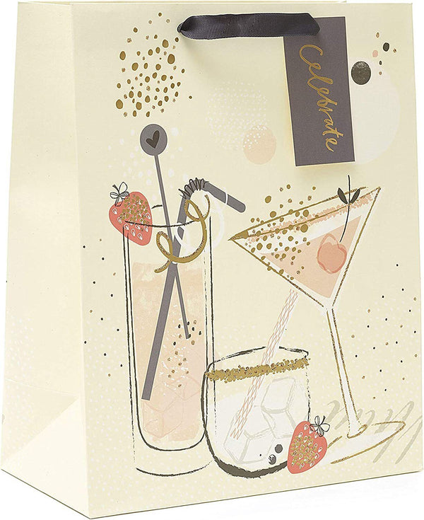 Elegant greeting card from UK Greetings featuring a festive cocktail design, perfect for celebrating special occasions.