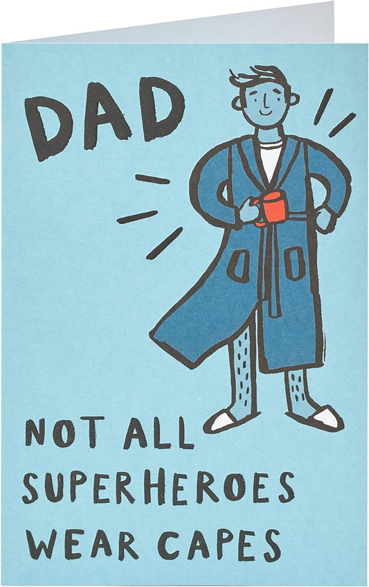 Stylish Lazy Dad birthday greeting card from UK Greetings featuring humorous cartoon design and festive message.