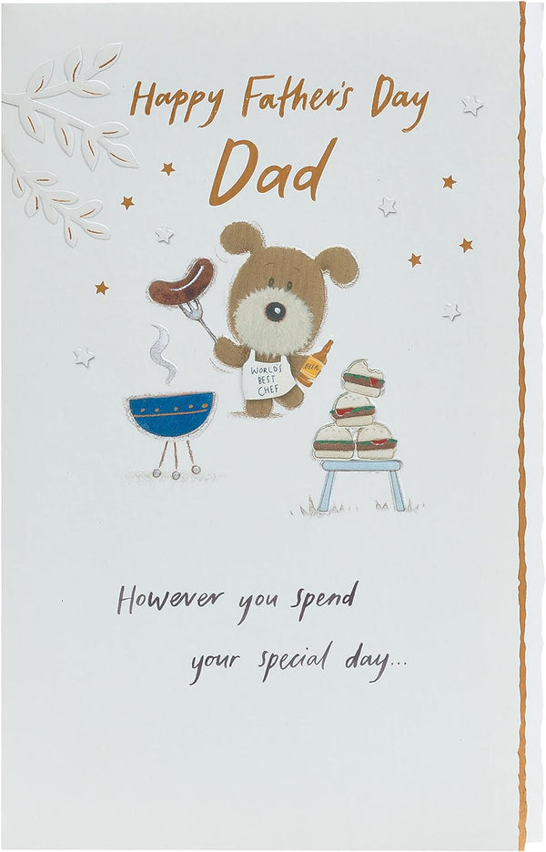 Sweet Barbeque Dad Father's Day greeting card with barbecue illustration from UK Greetings, featuring cheerful design for Father's Day.