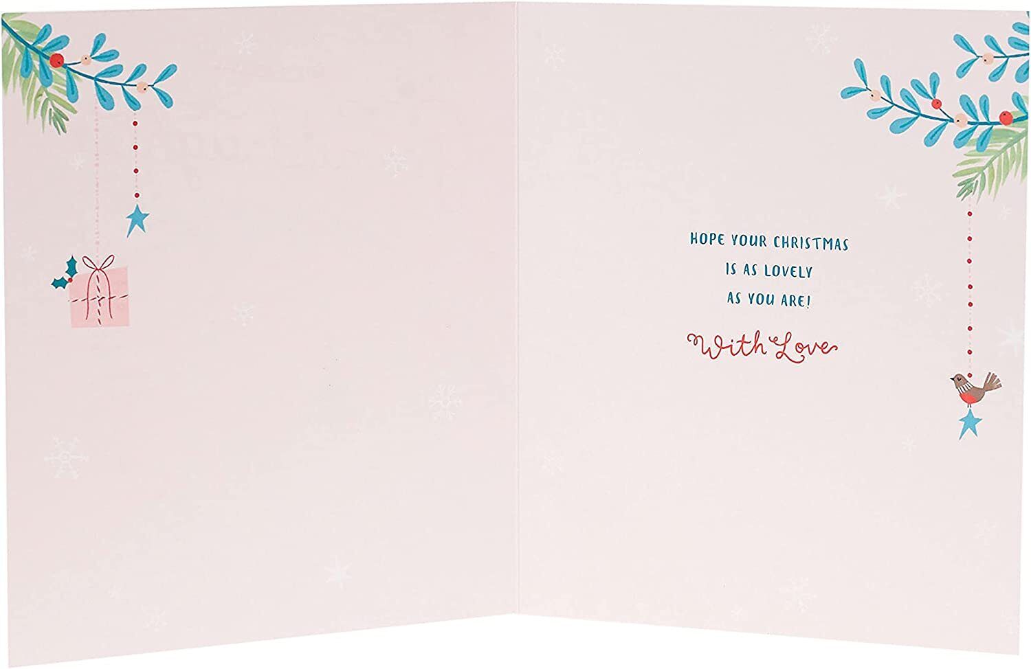 Sweet Christmas Wishes greeting card for granddaughter by UK Greetings, featuring festive holiday design and heartfelt message.