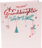 Sweet Christmas Wishes greeting card for granddaughter by UK Greetings, featuring festive holiday design and heartfelt message.