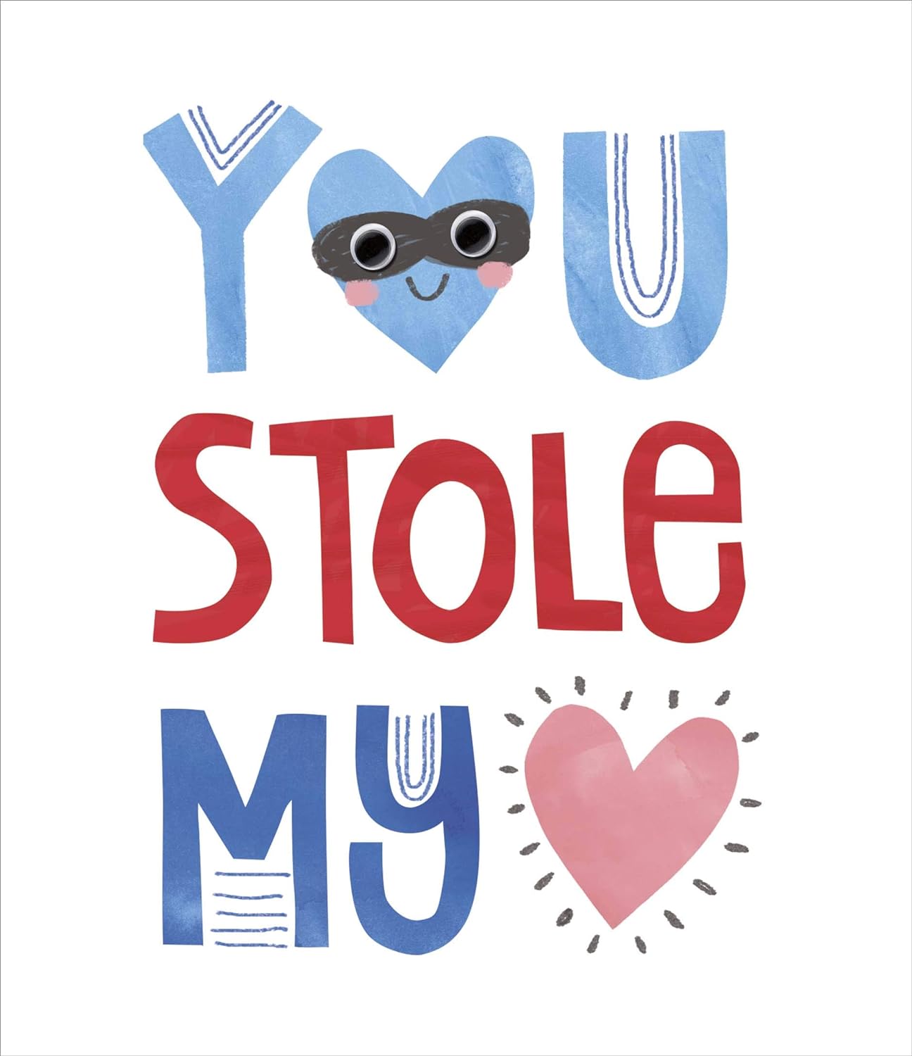 Sweet Valentine's Day greeting card from UK Greetings featuring "You Stole My Heart" message, perfect for him or her.