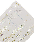 Sympathy greeting card with gold foil accents featuring caring thoughts from UK Greetings, designed to offer comfort and support.