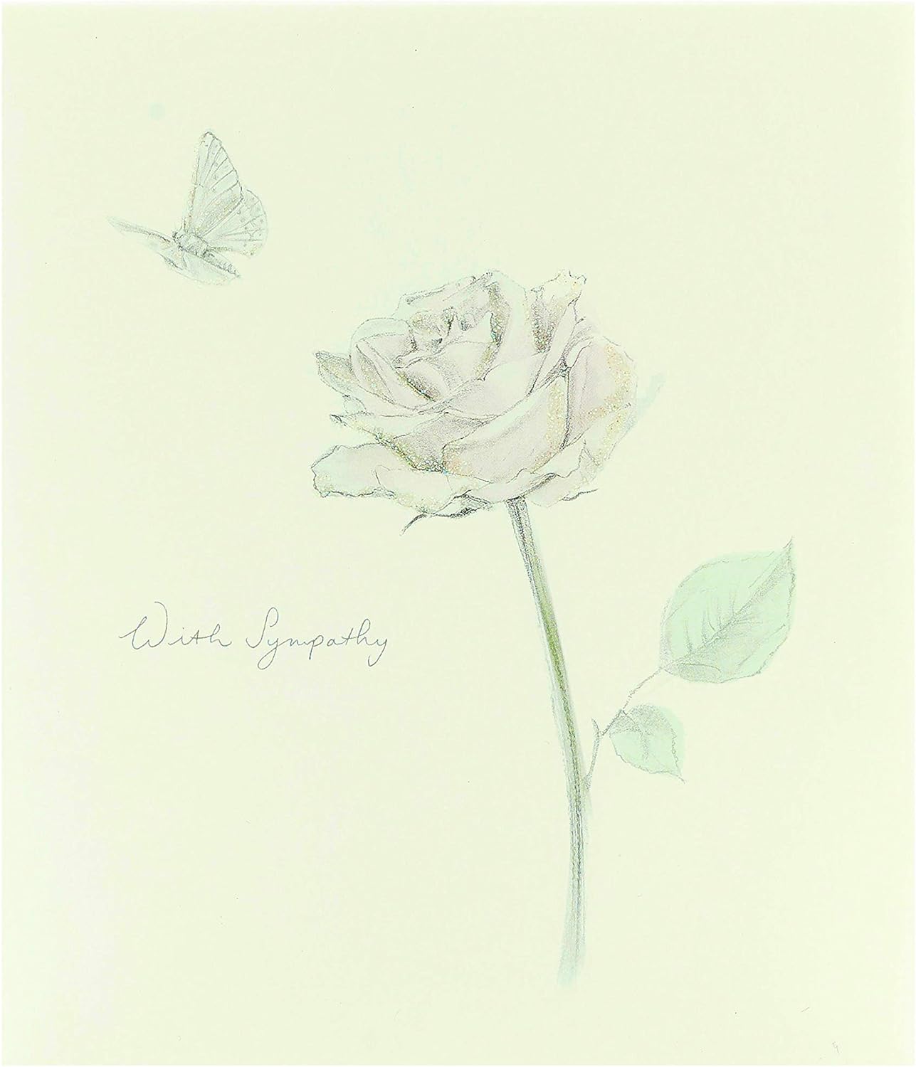 Sympathy greeting card with floral design from UK Greetings, featuring soft pastel flowers and heartfelt message.