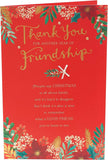 Thank You Friend Christmas Card with holiday appreciation design, featuring festive graphics from UK Greetings.