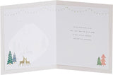 Gold foil bauble Christmas greeting card from UK Greetings with heartfelt message and festive holiday design.
