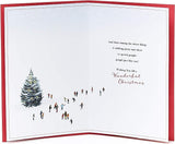 Winter ice-skating Christmas greeting card with festive holiday design from UK Greetings, featuring cheerful holiday scene.