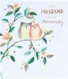Foil romance anniversary greeting card for husband, featuring elegant design and heartfelt message from UK Greetings.
