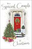 Traditional foiled Christmas greeting card for a special couple, featuring festive holiday designs by UK Greetings.