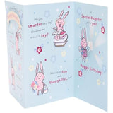 UK Greetings birthday greeting card for daughter featuring a colorful pop-up design and heartfelt poem inside.