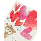 Valentine's Day greeting card for him or her with heart air balloon design and envelope, by UK Greetings.