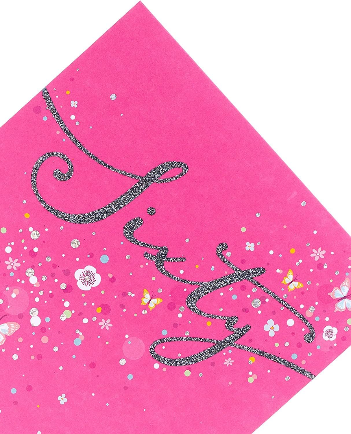 Vibrant 60th birthday foil butterfly greeting card featuring colorful butterfly design and celebratory elements.
