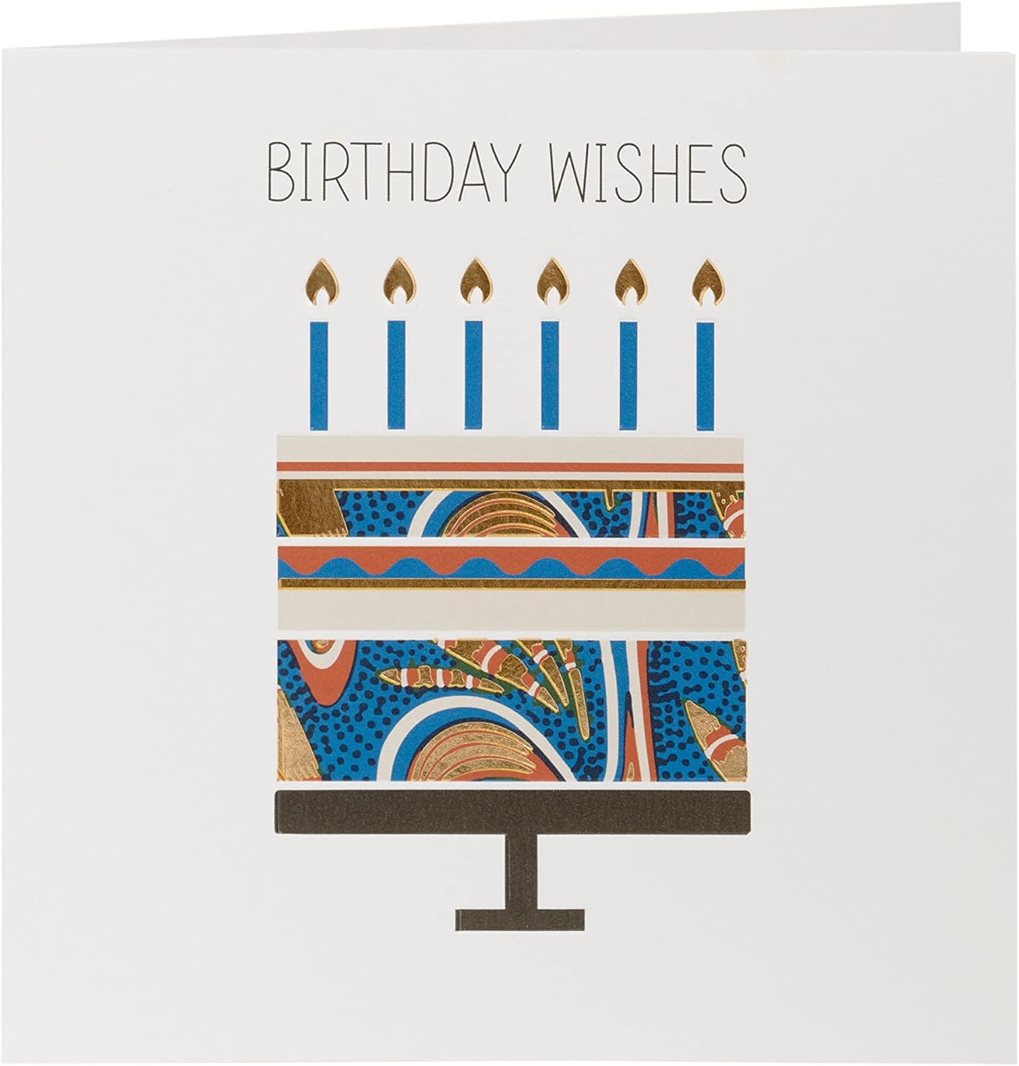 Vibrant Afrotouch birthday wishes greeting card with colorful African-inspired design, UK Greetings brand, ideal for celebrating.