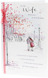 Luxury greeting card for wife featuring a riverside scene, perfect for a birthday from UK Greetings.