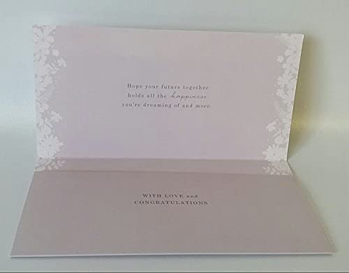 UK Greetings wedding gift money wallet greeting card with elegant design and space for cash or checks.