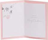 Elegant wife Christmas greeting card featuring a festive bauble design and heartfelt message, perfect for holiday wishes.