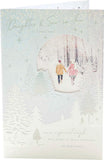Winter Wonderland Christmas greeting card from UK Greetings featuring festive holiday design for daughter and son-in-law.