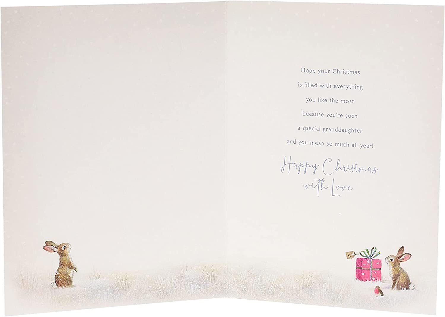 Wonderful Granddaughter snowman Christmas greeting card by UK Greetings featuring festive winter design and holiday message.