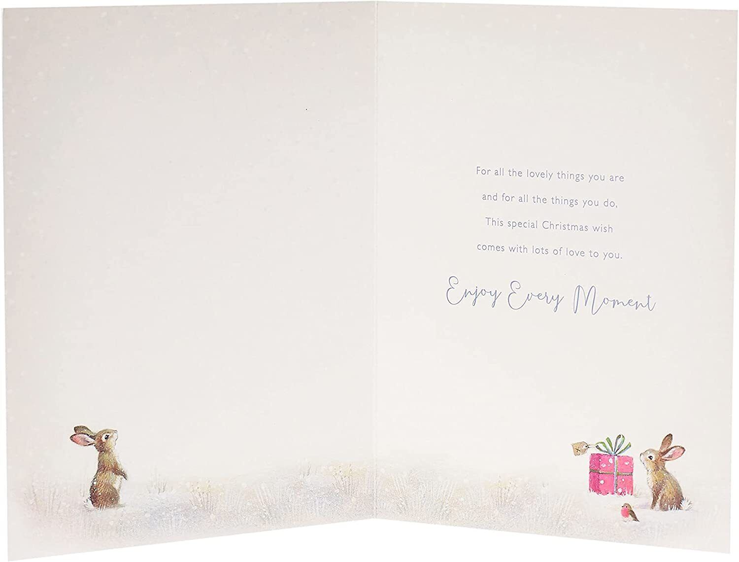 Cute snowman Christmas card for niece from UK Greetings, featuring festive holiday design and cheerful winter imagery.