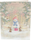 Wonderful Niece snowman Christmas greeting card with festive snowman illustration for holiday cheer and seasonal wishes.