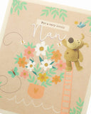 Cute Boofle on ladder birthday greeting card by UK Greetings, featuring adorable Boofle illustration on a colorful ladder background.