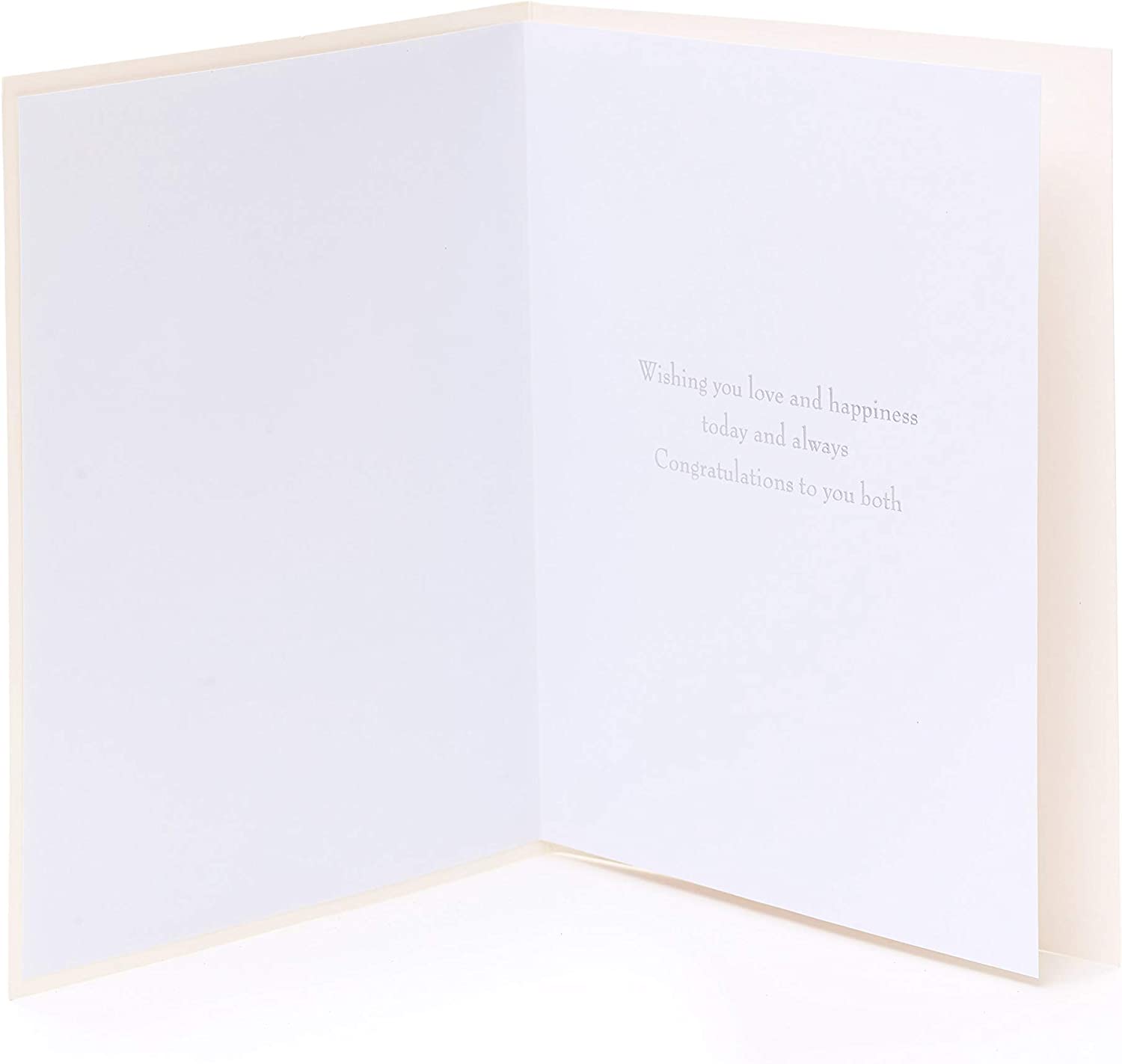 Contemporary wedding greeting card for couples with "Just Married" design, UK Greetings brand, featuring stylish photographic style artwork.