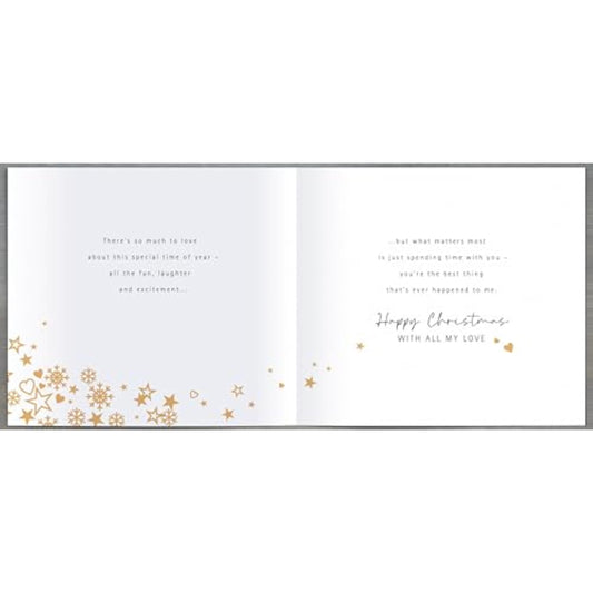Luxury Christmas greeting card by UKG featuring a romantic "All I Want Is You" 3D cut-out design for holiday cheer.