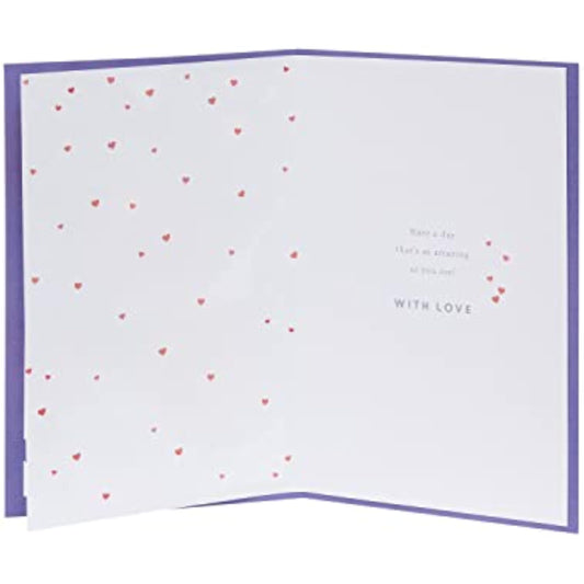 Laser cut birthday greeting card for boyfriend with hearts and balloons by UKG, featuring intricate heart and balloon designs.