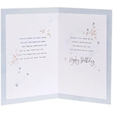 Greeting card for grandson with heartfelt copper foil design, featuring a birthday message on the front.