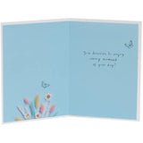 Elegant greeting card for her featuring a delicate flower stem design, ideal for birthday wishes from UKG.