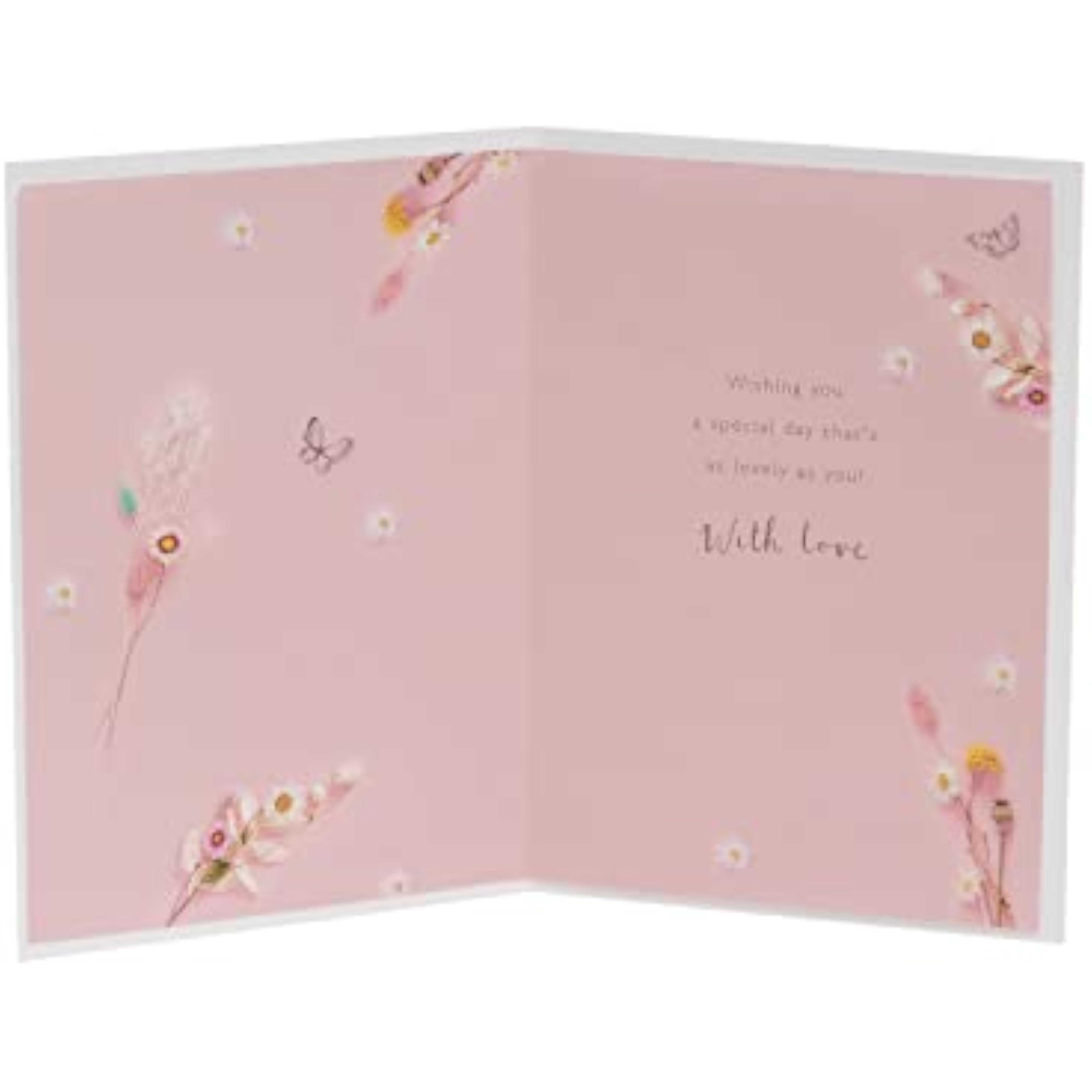 Elegant floral hoop greeting card for her by UKG, featuring a delicate design perfect for birthdays.