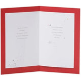 UKG Christmas greeting card for daughter and son-in-law featuring a shooting star foil design on the front.