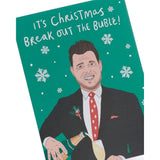 UKG Christmas greeting card featuring Bublé design, suitable for him, her, or friends, with festive holiday imagery.