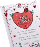 UKG Christmas greeting card for the one I love featuring a festive sketch pop-up design, perfect for heartfelt holiday wishes.