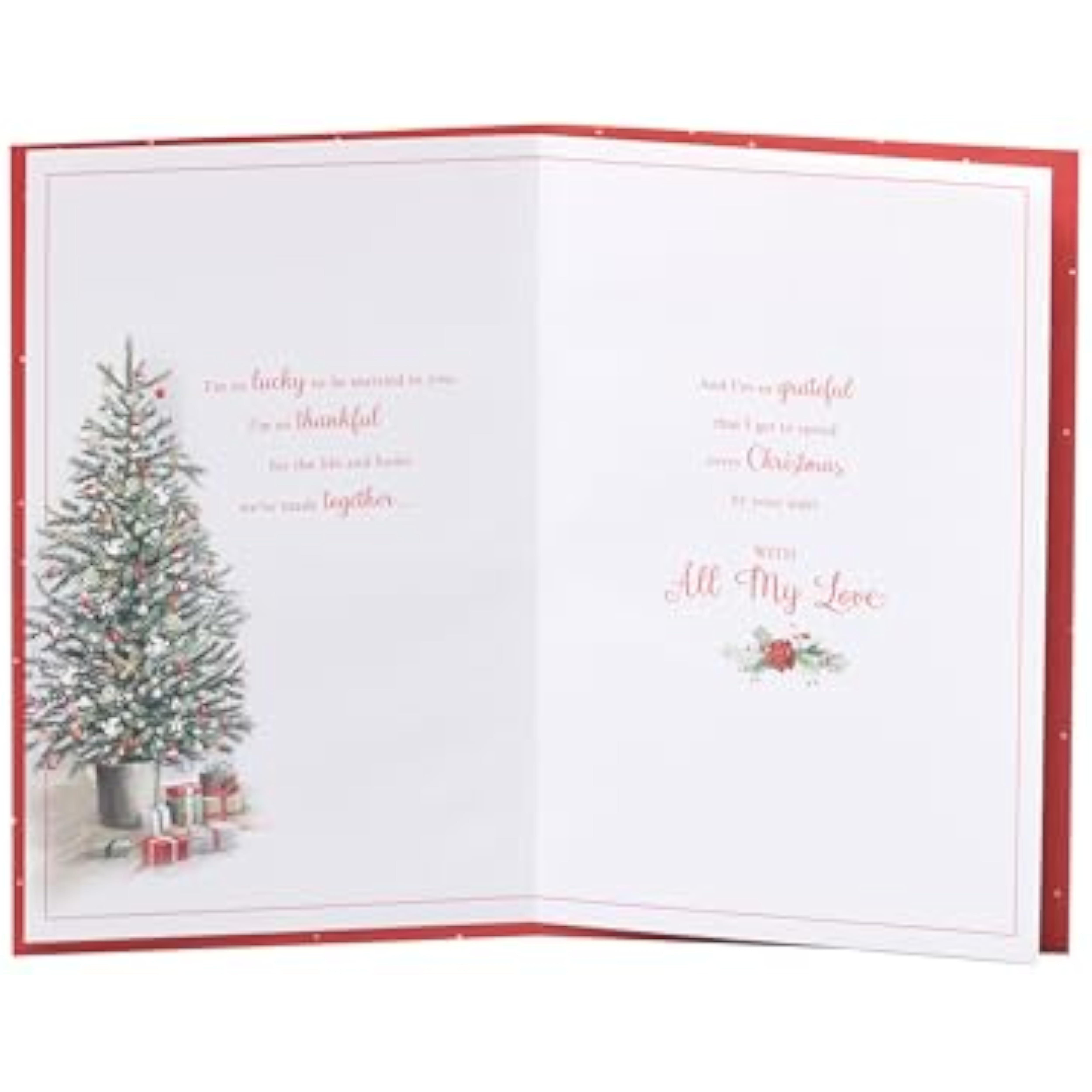 Festive Christmas greeting card for husband with warm holiday wishes, featuring holiday-themed design by UKG.
