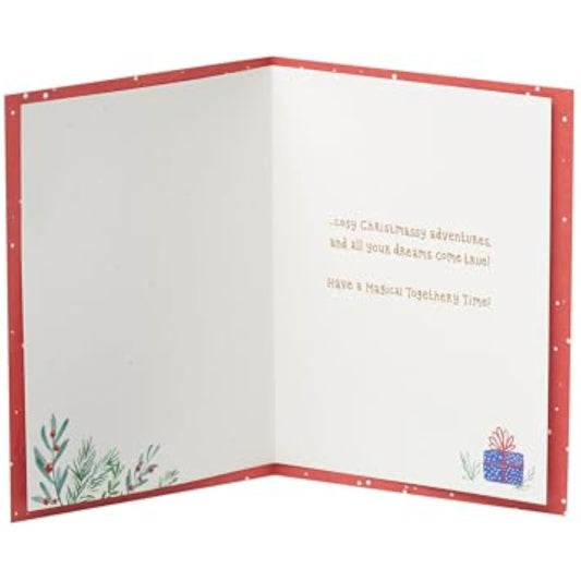 Disney Winnie the Pooh Christmas greeting card with foil design featuring Pooh and friends, by UKG.
