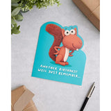 Funny birthday greeting card featuring a playful squirrel design, suitable for him, her, or friends, by UKG.