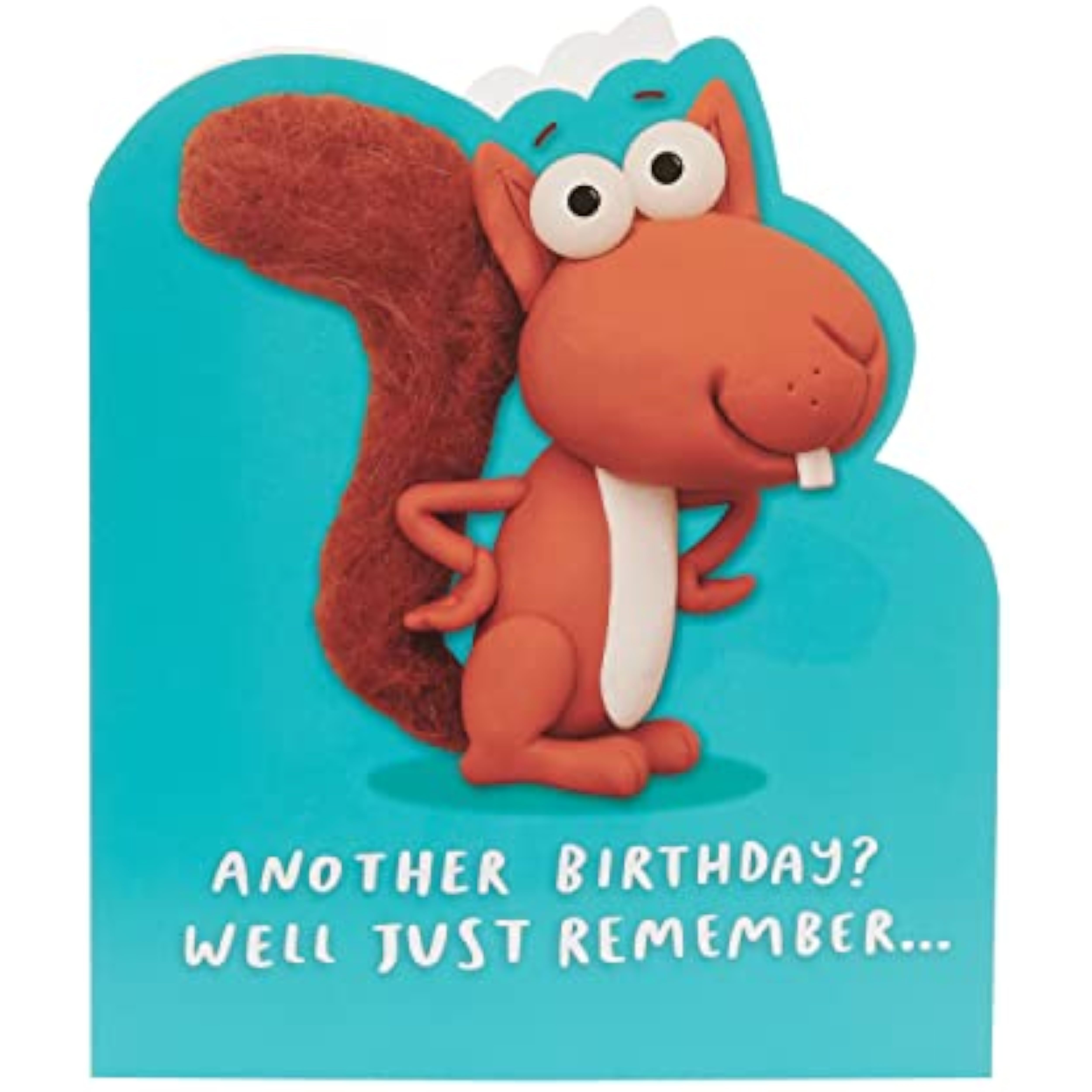 Funny birthday greeting card featuring a playful squirrel design, suitable for him, her, and friends, by UKG.