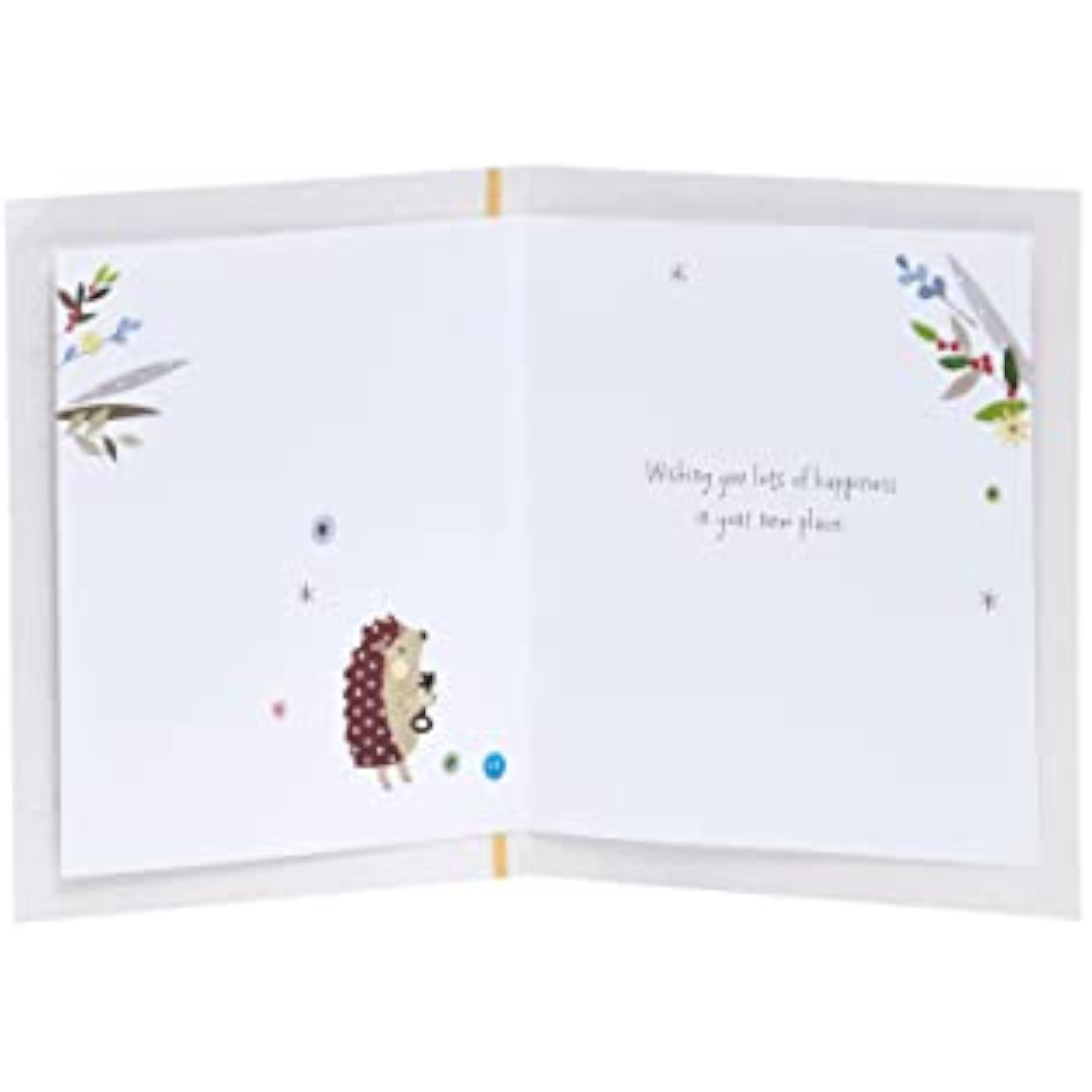 Greeting card for him, her, or friends with a charming hedgehog design by UKG, perfect for new home celebrations.