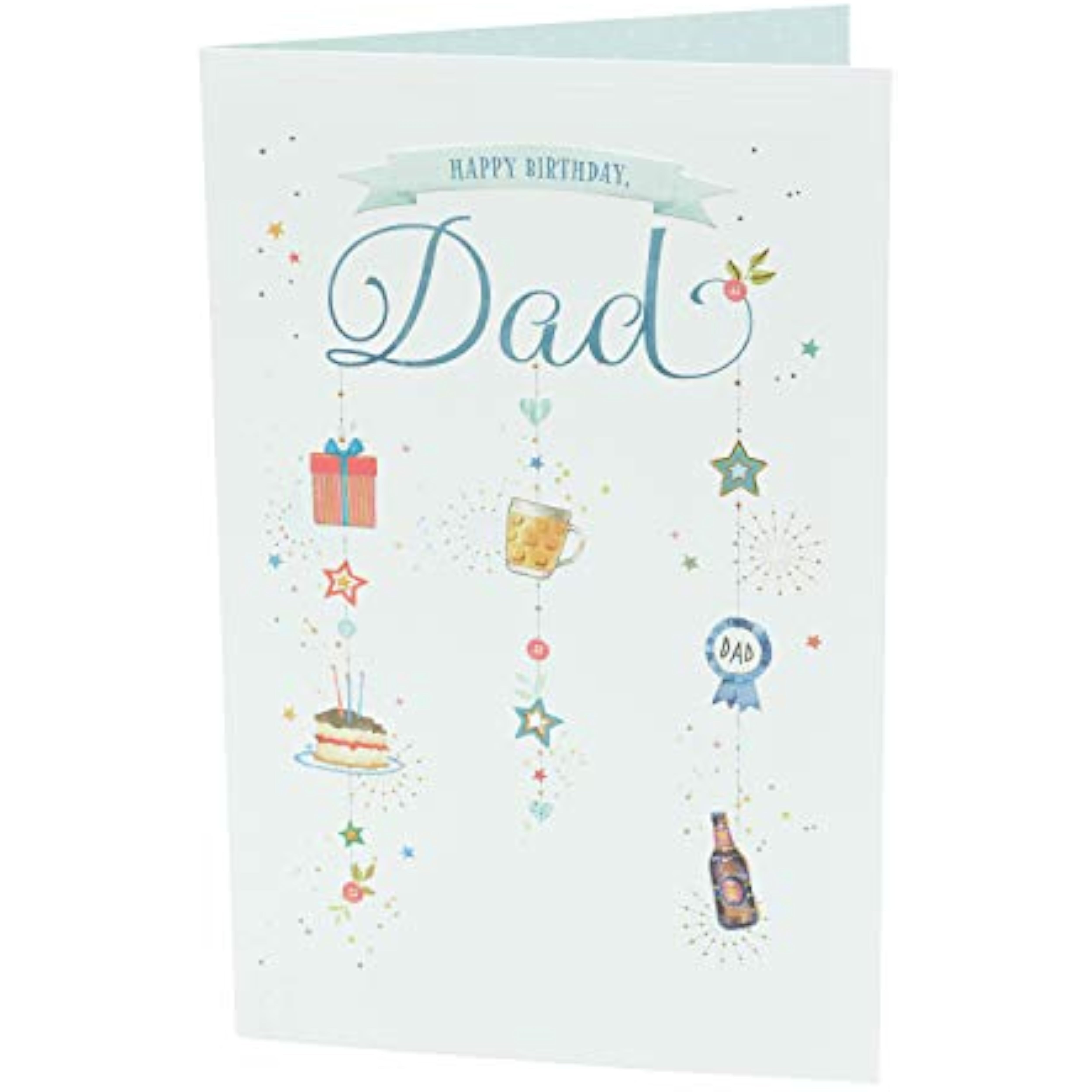 UKG greeting card for dad with heartfelt birthday wishes and a heart design, perfect for celebrating special occasions.