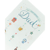 UKG birthday greeting card for dad with heartfelt wishes and heart illustrations, perfect for celebrating his special day.