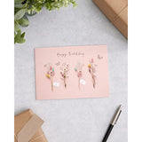 UKG greeting card for her with dried flower design, includes envelope, perfect for birthday wishes for a female friend.