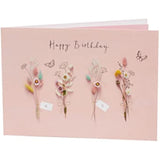 UKG birthday greeting card for her with dried flower design and envelope, perfect for friends or female loved ones.