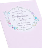 Baby Pink Design Confirmation Card For Girl