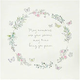 Sympathy Card with Sentimental Verse and Lovely Floral Butterfly Design