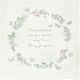 Sympathy Card with Sentimental Verse and Lovely Floral Butterfly Design
