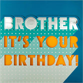 Hallmark Large Birthday Card for Brother - Contemporary Text Based Design, Multicoloured (ECM25558328)