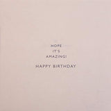 Geometric Foiled Design with 3D Tag Birthday Card